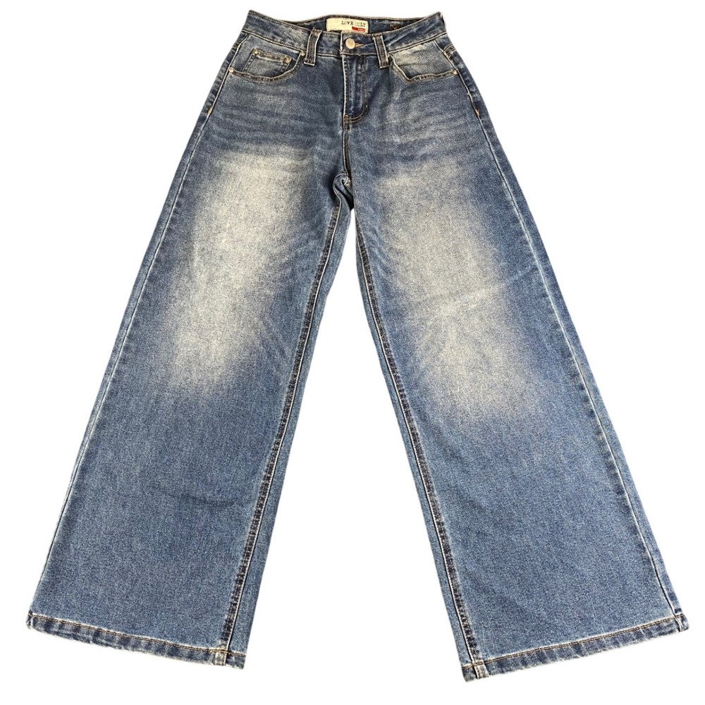 Love Cult Denim Wide Leg High Rise Medium Wash‎ Jeans DM5163-VI Size 3